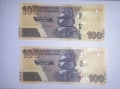 Зимбабве 100 долара 2020 UNC, снимка 1