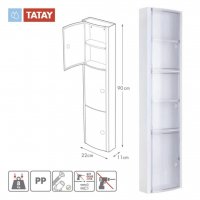 Водоустойчив вертикален шкаф за баня с 6 рафта, снимка 3 - Шкафове - 31829389