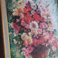 Картина в рамка Цветя във ваза , снимка 3 - Картини - 33097221