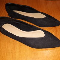 H&M ниски равни обувки дамски черни 36 като НОВИ , снимка 1 - Дамски ежедневни обувки - 43249648