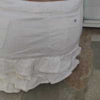 Дънкова бяла пола, снимка 2 - Поли - 33509503