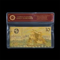 10 долара  Австралия 1988 г. позлатени, снимка 2 - Колекции - 26828886