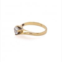 Златен дамски пръстен 2,27гр. размер:56 14кр. проба:585 модел:13972-1, снимка 2 - Пръстени - 39434361