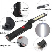 LED магнитна работна лампа COB светлина инструмент ЛЕД авто светлиник, снимка 2 - Лед осветление - 28438625