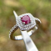 Сребърен пръстен с естествен рубин, снимка 6 - Пръстени - 43523514