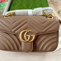 Дамска чанта Gucci - GG Marmont small matelassé, снимка 6 - Чанти - 43726593