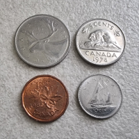 Канада .1 , 5 , 10 и 25 канадски цента. , снимка 1 - Нумизматика и бонистика - 29294561