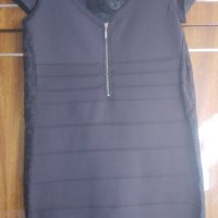 Черна официална рокля с дантела , снимка 2 - Рокли - 39680103