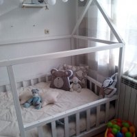 Детско легло тип къщичка монтесори, снимка 6 - Бебешки легла и матраци - 34685939