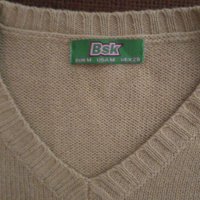 Всичко по 5 лв - Вълнен пуловер BSK, бежев, снимка 5 - Блузи с дълъг ръкав и пуловери - 35203846