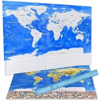 2031 Скреч карта на света, снимка 4 - Други стоки за дома - 37336821