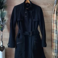 Черно палто S'OLIVER вълна и кашмир , снимка 9 - Палта, манта - 43381491