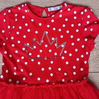 Червена рокля TerraNova размер 128-134см, снимка 2 - Детски рокли и поли - 40744302
