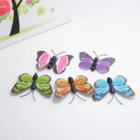 12 микс малки цветни едноцветни пеперуди pvc за украса декорация, снимка 2 - Други - 33551041