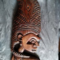 стара дървена маска, снимка 1 - Антикварни и старинни предмети - 28838925