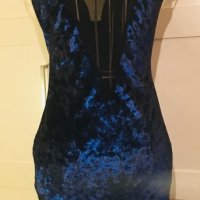 Дамска рокля в тъмно синьо с тюл Размер М, снимка 5 - Рокли - 27780537