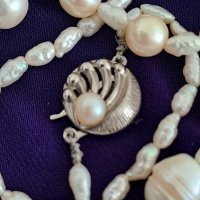 Старинен гердан от натурални перли със сребърна закопчалка , снимка 8 - Антикварни и старинни предмети - 43375313