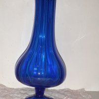 НОВА  ! РАЗКОШНА ВАЗА от кобалтово синьо стъкло , снимка 6 - Декорация за дома - 39262858