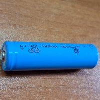 Акумулаторна батерия тип 14500, 3.7V, 1600 mAh, снимка 1 - Оригинални батерии - 43922400