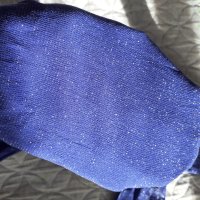 Дамски син чорапогащник  ХЛ с блясък , снимка 2 - Бельо - 43930483