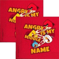 Angry Birds енгри бърдс червени 8 бр парти салфетки за рожден ден, снимка 1 - Други - 38196381