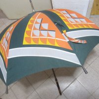 Фишер марков Стар чадър, пъстър, с дървена дръжка, снимка 2 - Други ценни предмети - 28950992