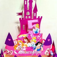 Картонена торта с принцеси, снимка 7 - Други - 16177909