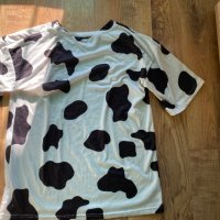 Дамска тениска с принт на крава, снимка 2 - Тениски - 44103875