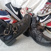 мото боти,УНИСЕКС БОТУШИ, 42 - 43, BIKER BOOTS,рокер боти,чопър,хард,100% естествена кожа, снимка 3 - Мъжки боти - 43899848