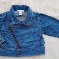 Детско дънково яке H&M 9-12 месеца, снимка 1 - Бебешки якета и елеци - 40617407