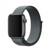 Текстилна каишка band  Apple Watch 7, 6, 5, 4, 3 - велкро Grey  цвят, снимка 1 - Смарт часовници - 32357521