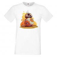 Мъжка тениска Star Wars BB-8 Star Wars Игра,Изненада,Подарък,Геймър, , снимка 5 - Тениски - 36808565