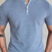 Едноцветна мъжка тениска с обло деколте и къс ръкав - 023, снимка 1 - Тениски - 40314751