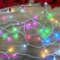 LED Коледни лампички, цветни, снимка 1 - Декорация за дома - 43330756