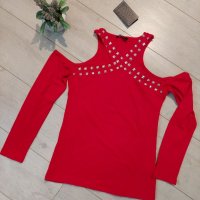 Разпродажба нова червена блузка, снимка 1 - Блузи с дълъг ръкав и пуловери - 43147664