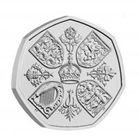50 пенса 2022г. Първата монета с лика на Крал Чарлз III , снимка 2 - Нумизматика и бонистика - 39688990