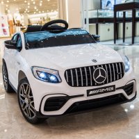 Двуместен акумулаторен джип Mercedes GLC63 (лицензиран), MP4 видео дисплей, 4x4, снимка 3 - Детски велосипеди, триколки и коли - 26947744