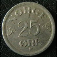 25 йоре 1957, Норвегия, снимка 1 - Нумизматика и бонистика - 28398870