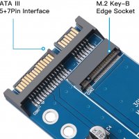Адаптер за M.2 (M2) SSD към 2.5" SATA 3.0 конектор + Гаранция, снимка 6 - Други - 29191786