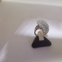 Златен пръстен с диаманти , снимка 6 - Пръстени - 28955934