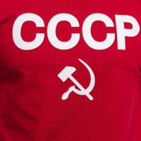 Нова червена мъжка тениска с трансферен печат СССР, Русия, снимка 2 - Тениски - 29038874