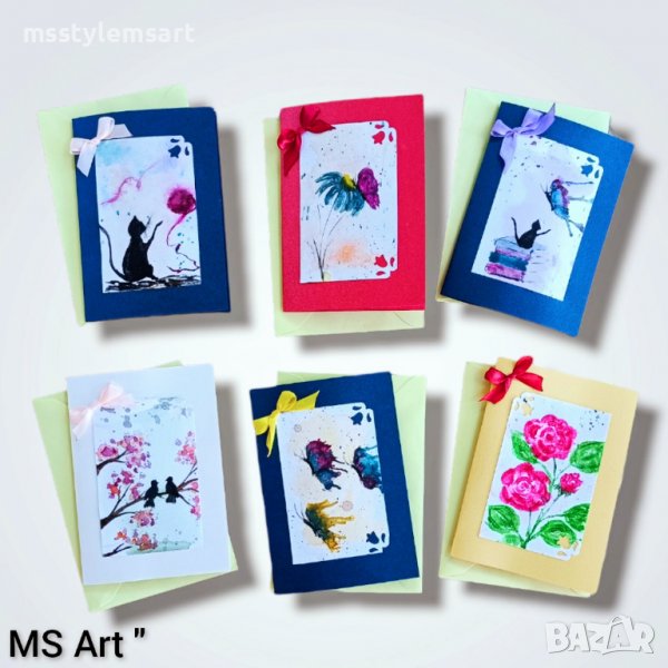 Ръчно рисувани картички " Акварел , снимка 1