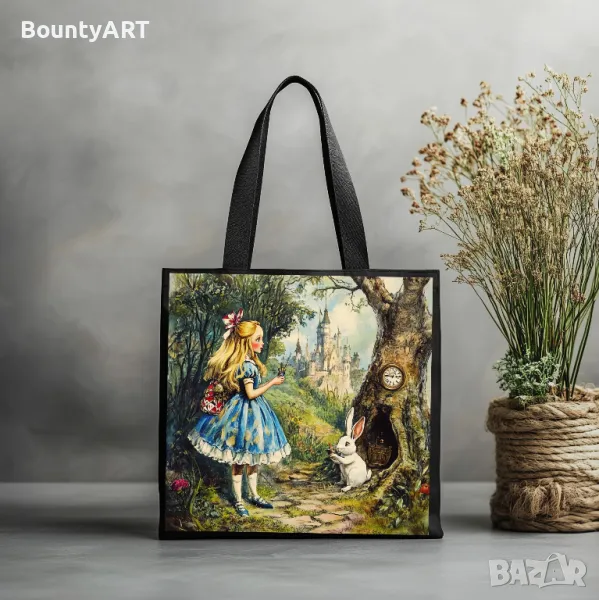 Арт дизайнерска чанта "Алиса", снимка 1