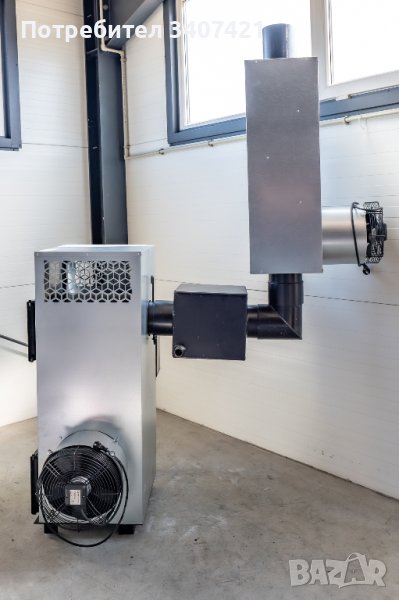 Нагревател на въздух HotAir30 kw (до 200 m2), работи с отработено масло,дърво и др., снимка 1