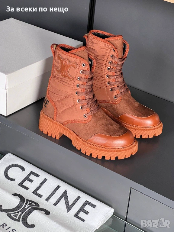 Celine Дамски Кафеви Боти Селин Код E1189, снимка 1