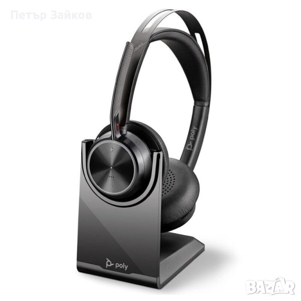 Безжични слушалки Poly Voyager Focus UC MS, USB-A - Със стойка

, снимка 1