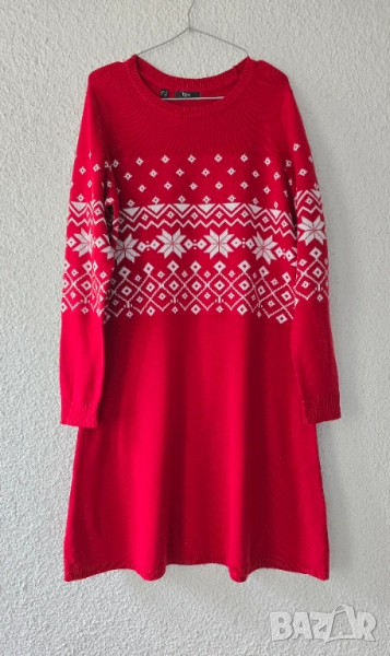 Дамска Коледна рокля размер Л-ХЛ, снимка 1