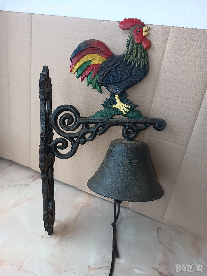 Чугунена камбана- петел, снимка 1