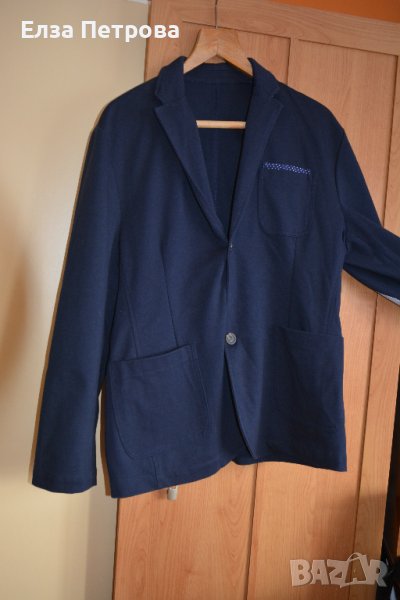 👚 Дамско тъмносиньо спортно сако пролет–есен, снимка 1