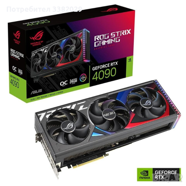 ASUS ROG STRIX NVIDIA GeForce RTX 4090, снимка 1